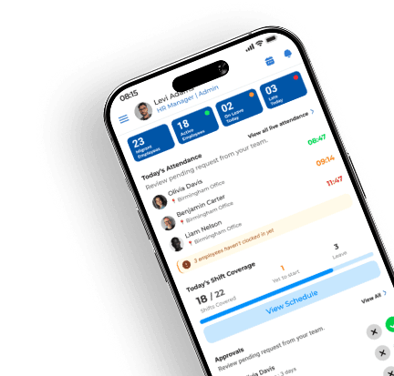 WPC mobile app showing the compliance dashboard